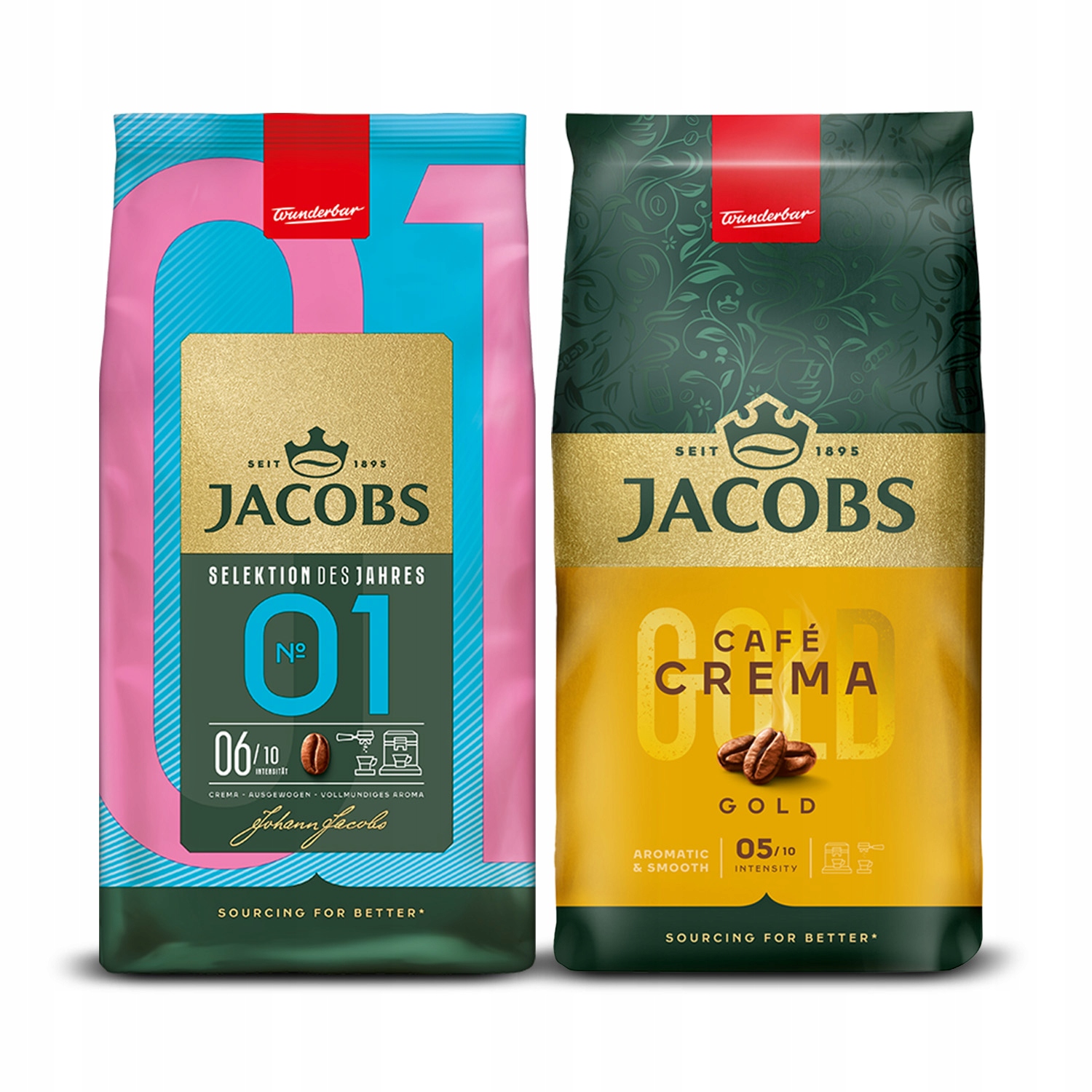 Kawa ziarnista Jacobs Crema Gold, Selection of the Year 2x 1kg
