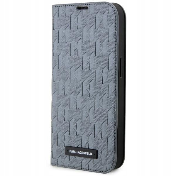 Karl Lagerfeld KLBKP14LSAKLHPG iPhone 14 Pro 6.1" bookcase srebrny/sil