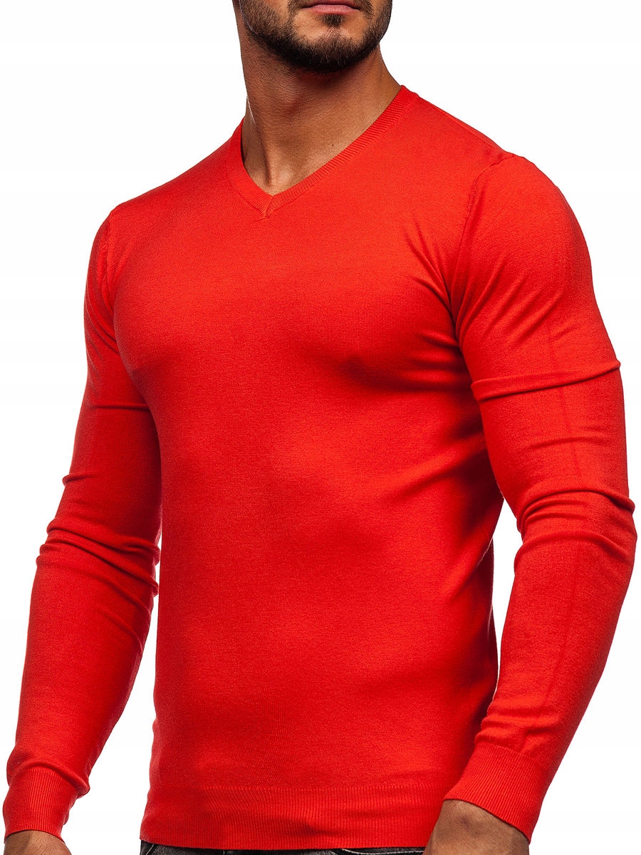 

Sweter Męski W Serek Pomarańczowy YY03 Denley_xl
