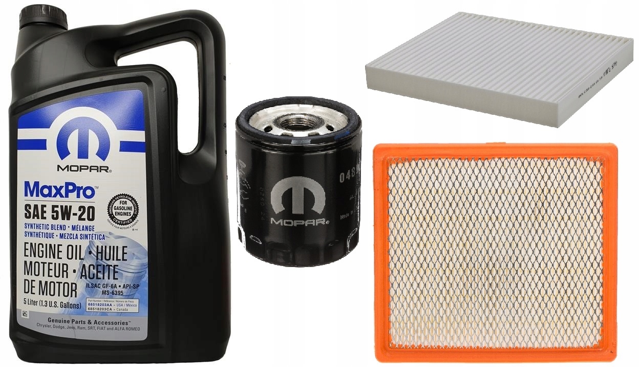 MOPAR 5W20 5L + FILTRY CHRYSLER 200 2,4 2011-2014
