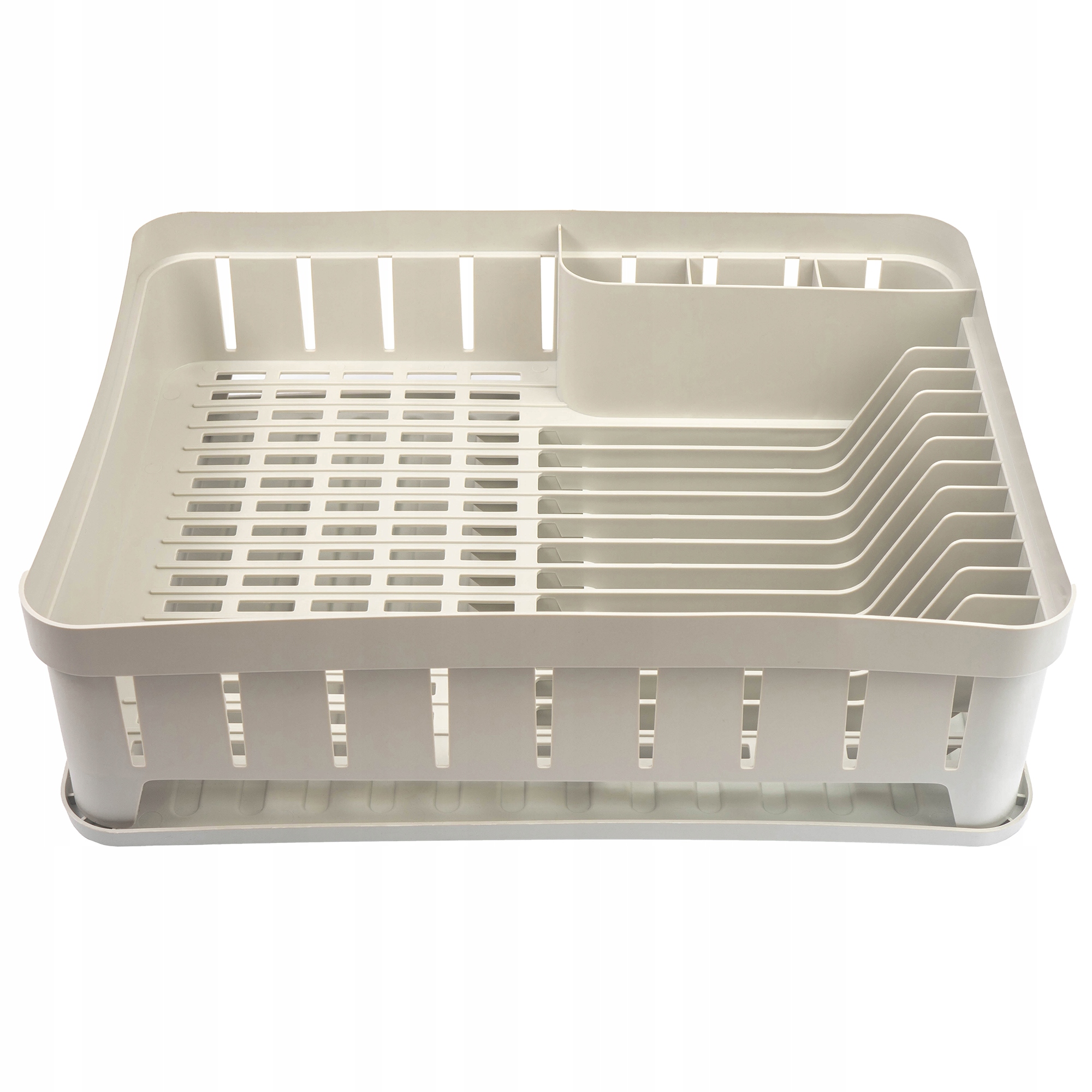 SUSZARKA DO NACZYŃ Z OCIEKACZEM JEDNOPOZIOMOWA NA SZTUĆCE BIAŁA