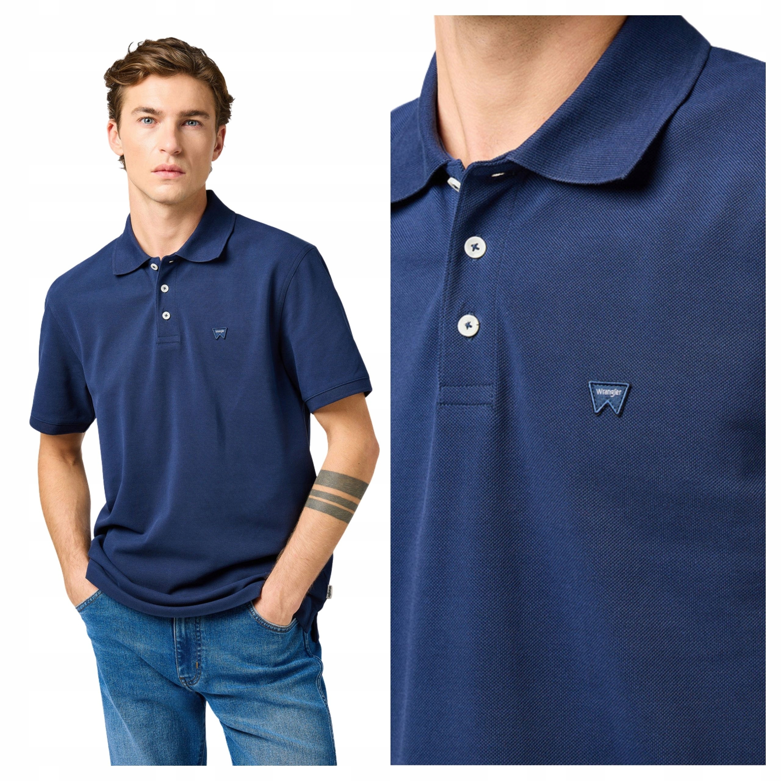 Pánská Polokošile Wrangler Polo Shirt Modrá Klasická S