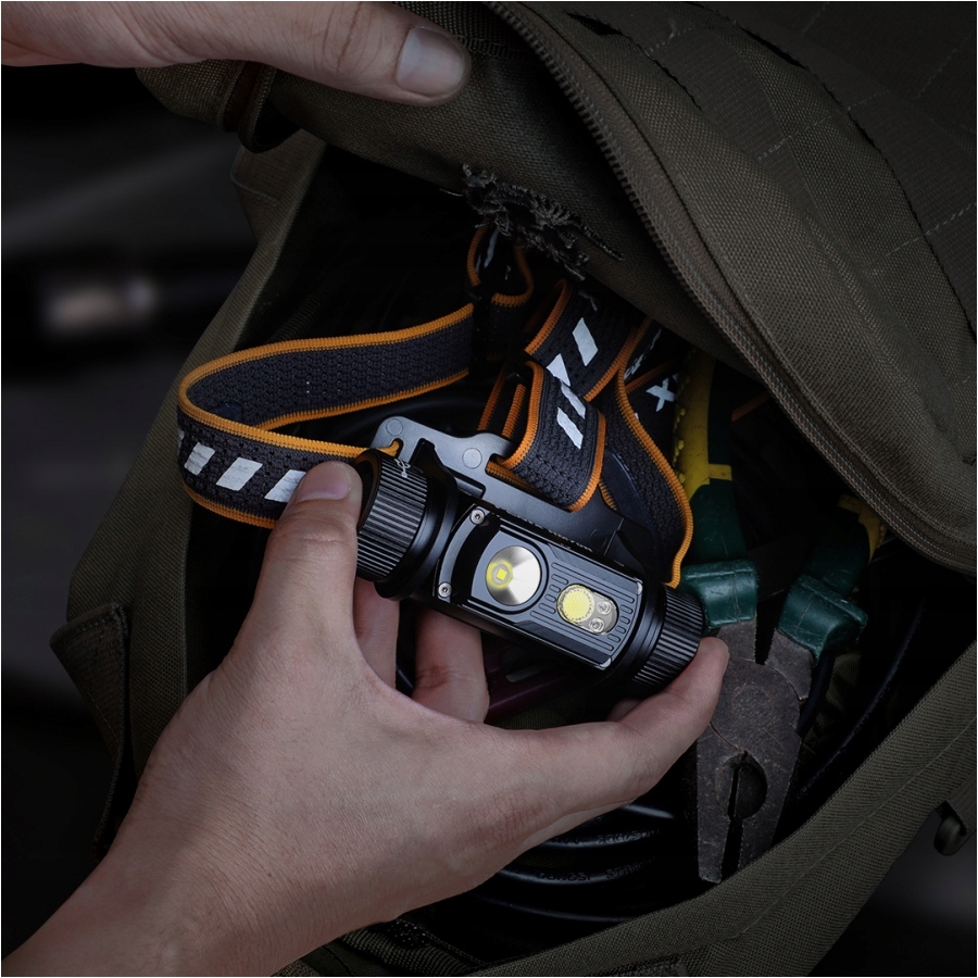 FENIX LATARKA DIODOWA CZOŁOWA CZOŁÓWKA LED HM70R 1600lm 8 trybów USB-C 186m Źródło światła LED