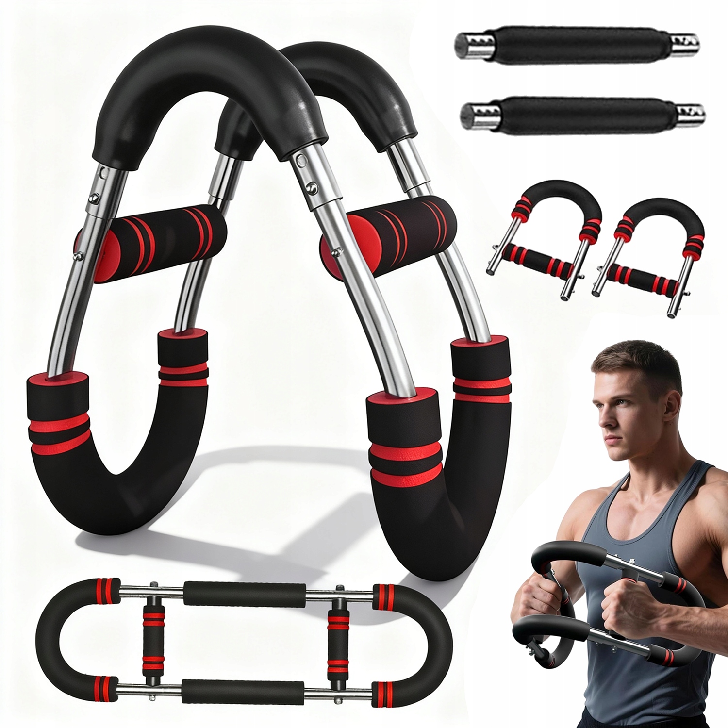 Przenośny Trenażer Ramion Regulowany Trenażer Klatki Opór 30-50KG