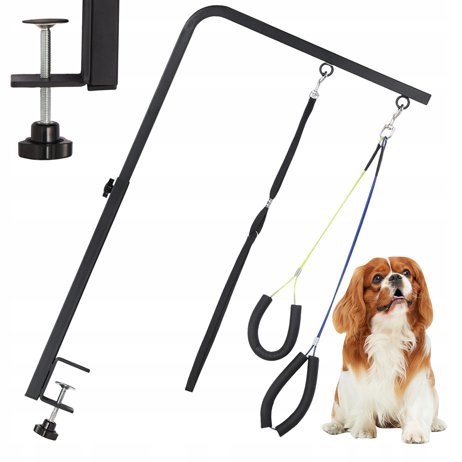 Levně Nastavitelný Stojan S Úchytem Pro Stříhání Psa 44 X 53-78 CM, Černý