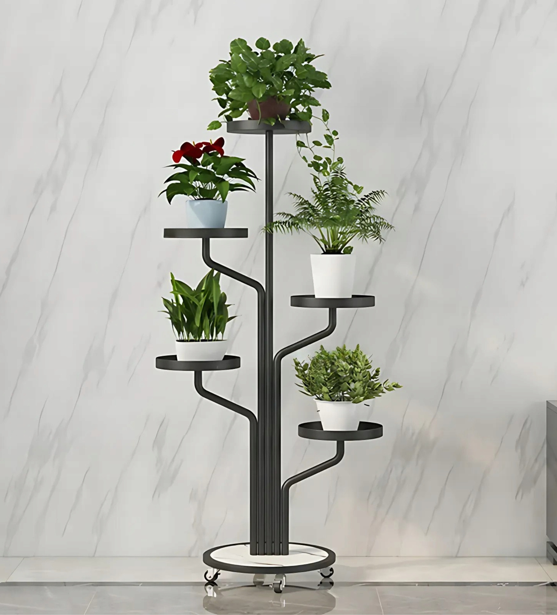 * Moderný Stojan Na Rastliny, Kovový Stojan Na Kvety, Regál S Kolieskami 135