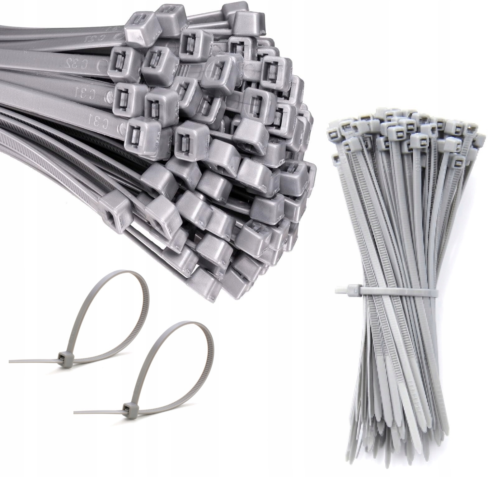 SZARE OPASKI ZACISKOWE TRYTKI TRYTKA OPASKI KABLOWE TRYTYTKI 4,8x350 mm 100