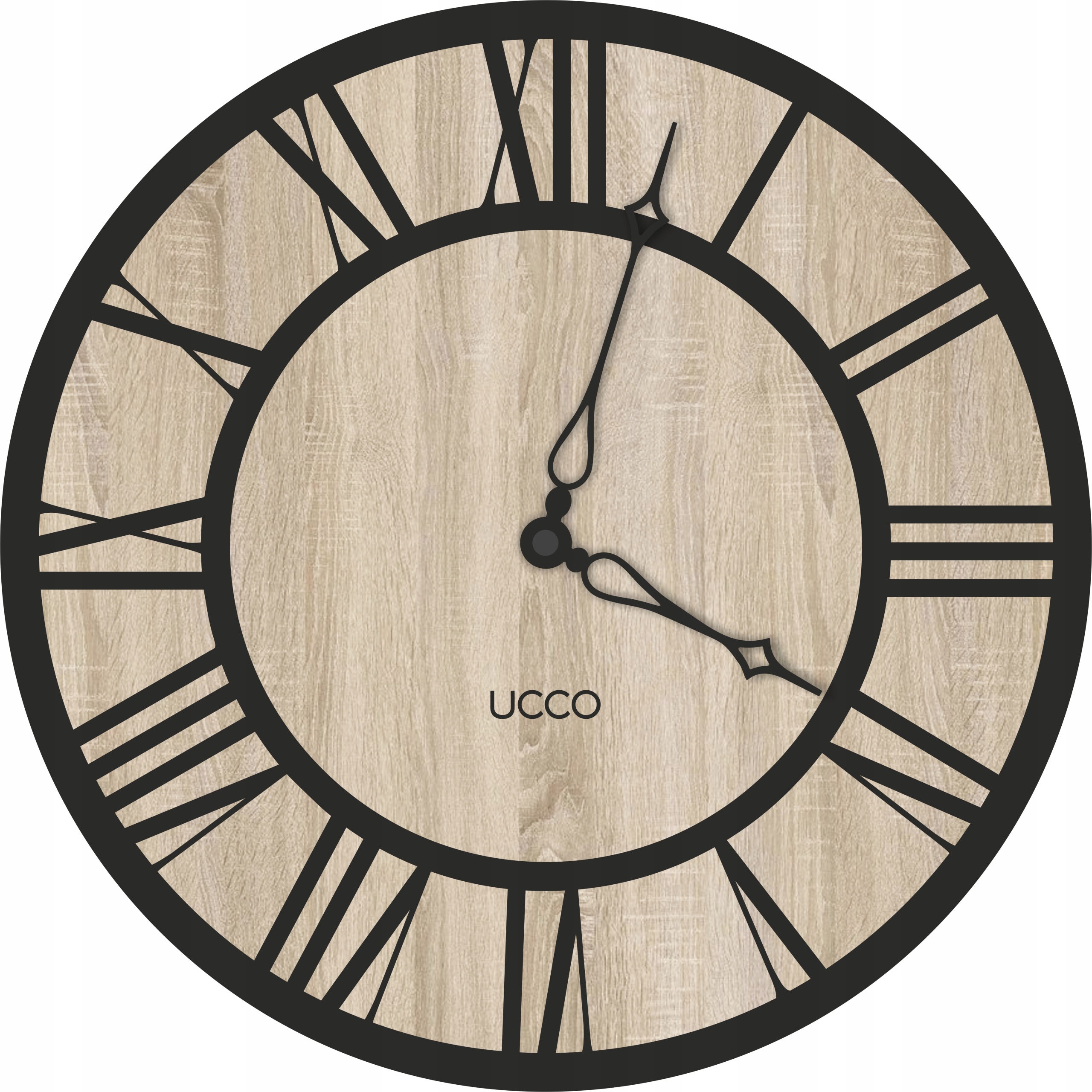 

Zegar ścienny Dąb Sonoma 40cm cichy Drewniany loft