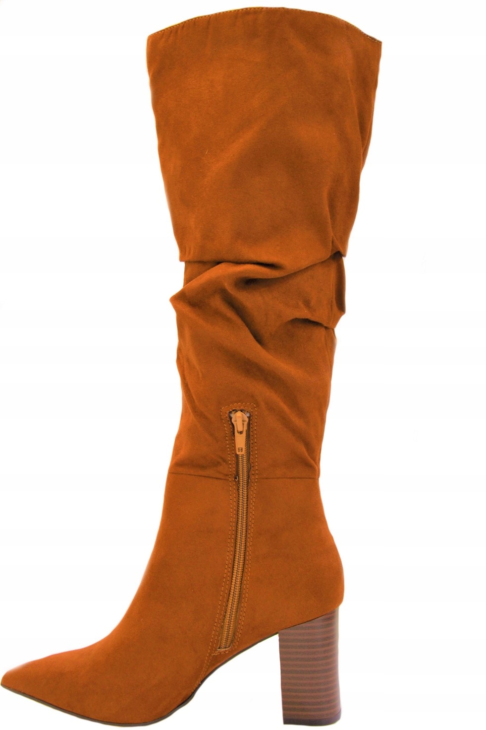 KOZAKI BRĄZOWE DAMSKIE NA ZAMEK 40 JUSTFAB 2Z6D2* Oryginalne opakowanie producenta pudełko