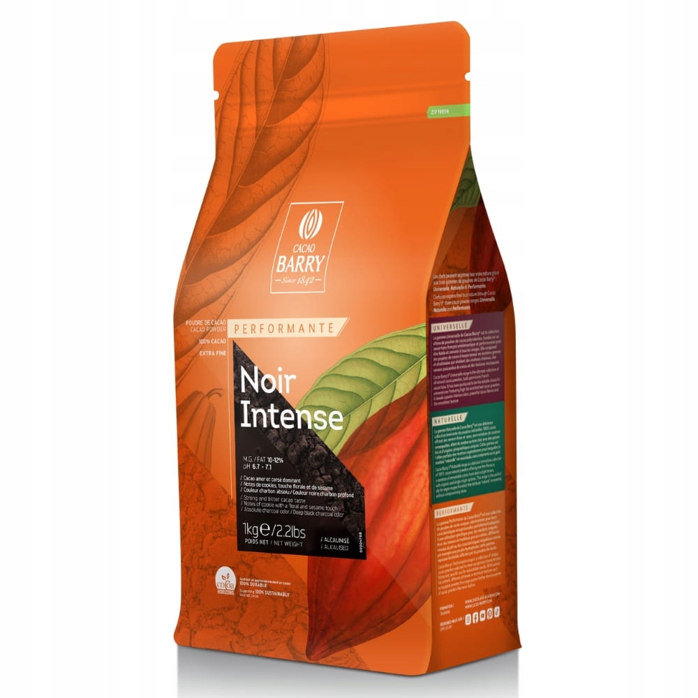 Czarne kakao alkalizowane Noir Intense 10-12% Cacao Barry 1kg