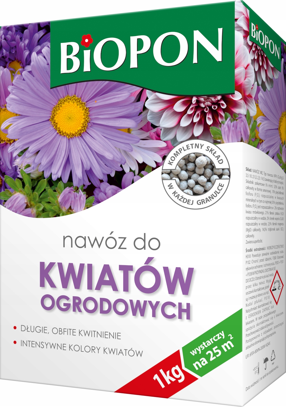BIOPON NAWÓZ DO KWIATÓW OGRODOWYCH WIELOSKŁADNIKOWY GRANULOWANY 1KG