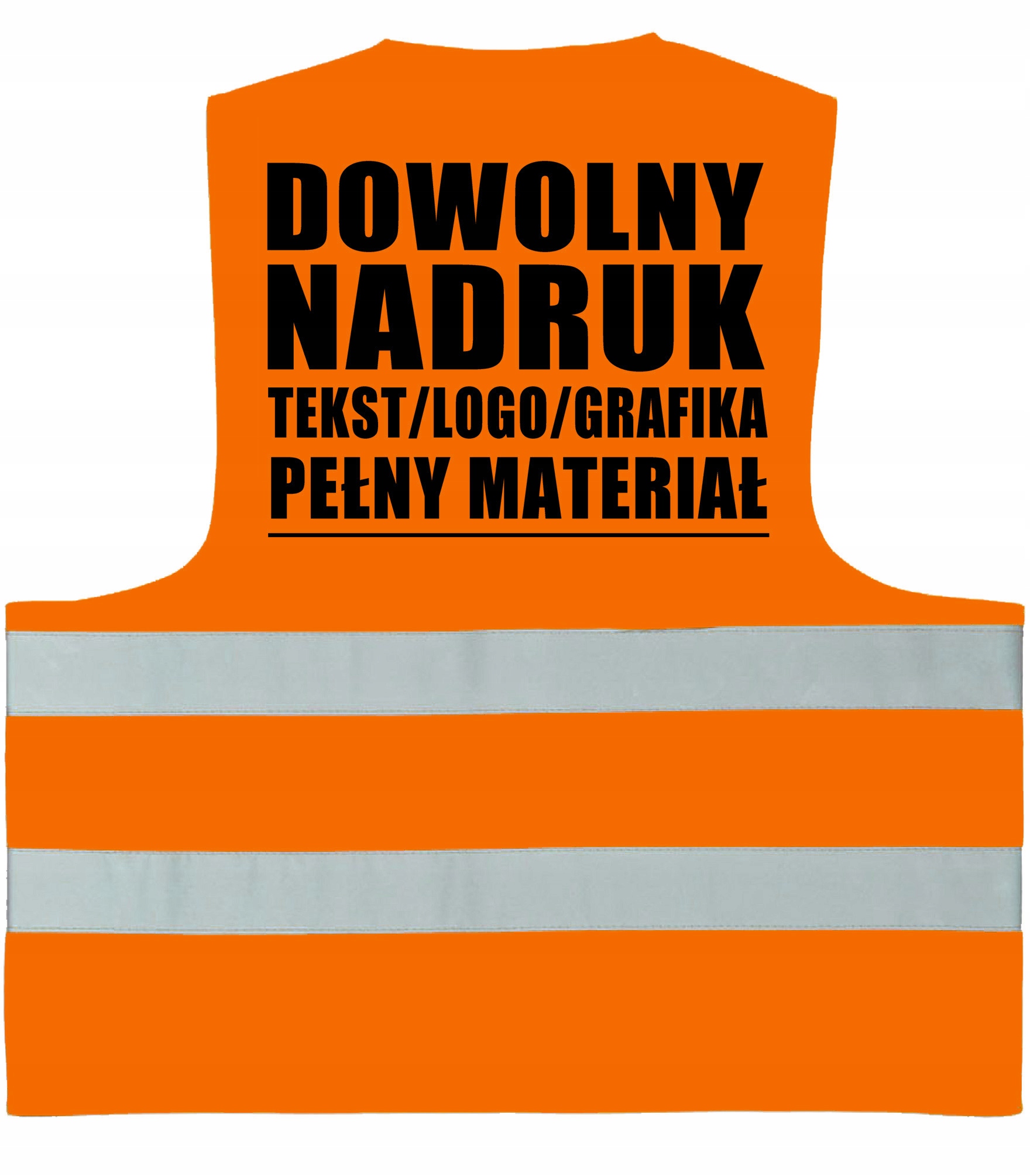 KAMIZELKA ODBLASKOWA Z NADRUKIEM NAPISEM ROZM. S