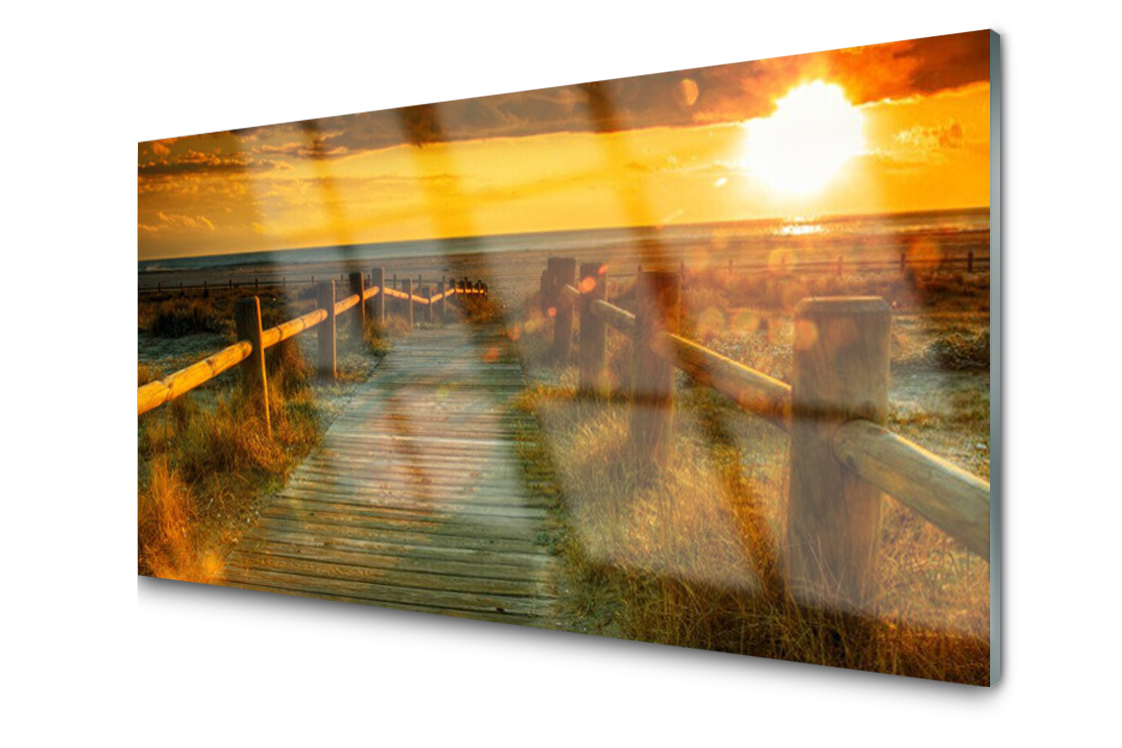 Dekorativní skleněný panel Západ slunce 100x50