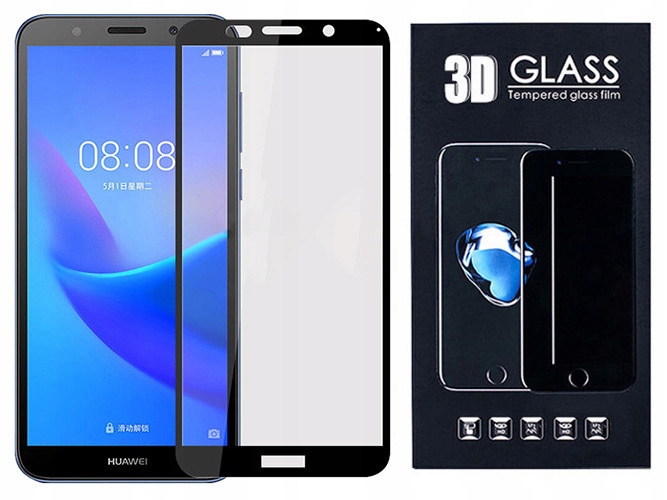 

Huawei Y5 2018 Szkło 3D 9H Czarne Na Cały Ekran