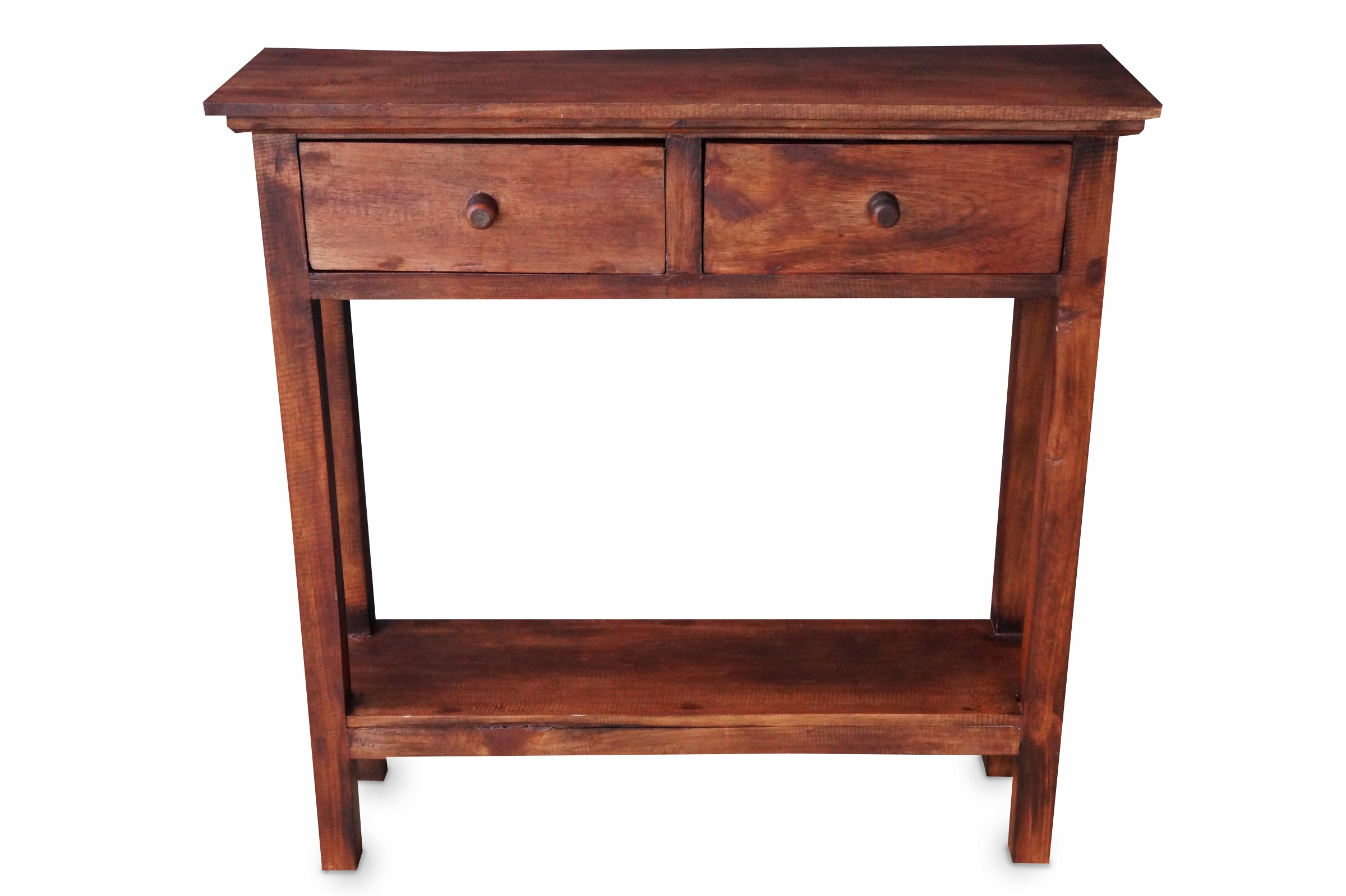 DREWNIANA KONSOLA Z SZUFLADAMI 80 CM HANDMADE Kod producenta 01