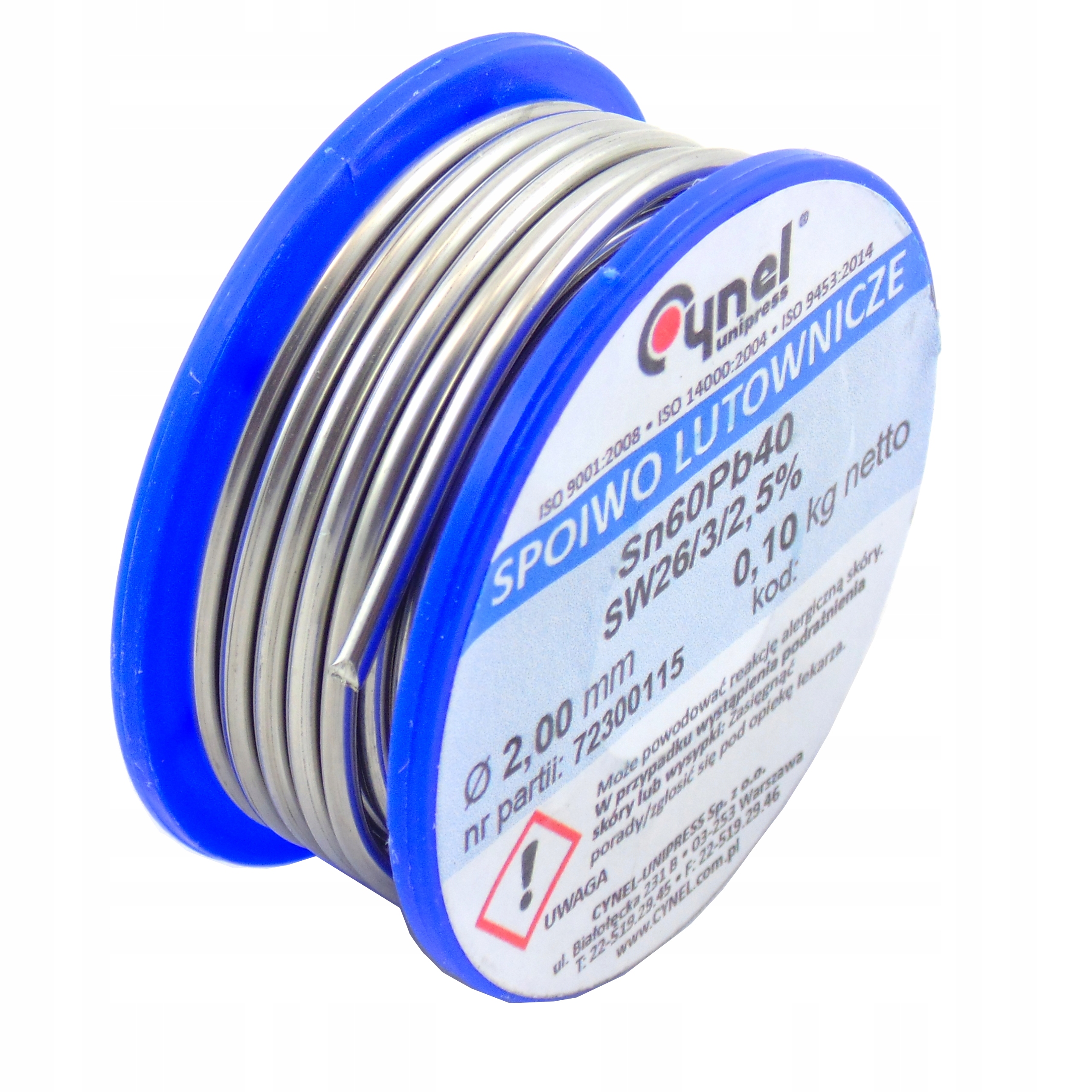 

Cyna Lutowania Z Topnikiem Spoiwo 2,0MM 100G Cynel