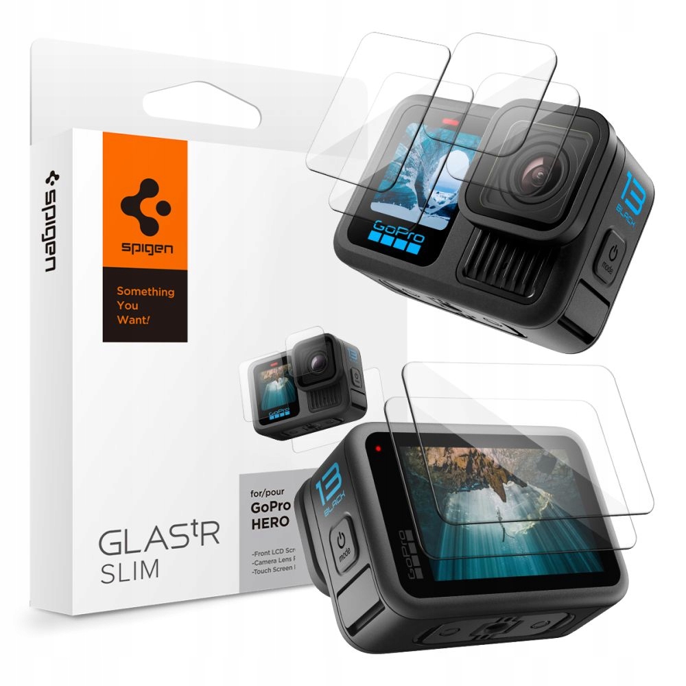 Szkło Szkiełko Hartowane Do Gopro Hero 13 Spigen Glas.tr Slim 2 Szt.