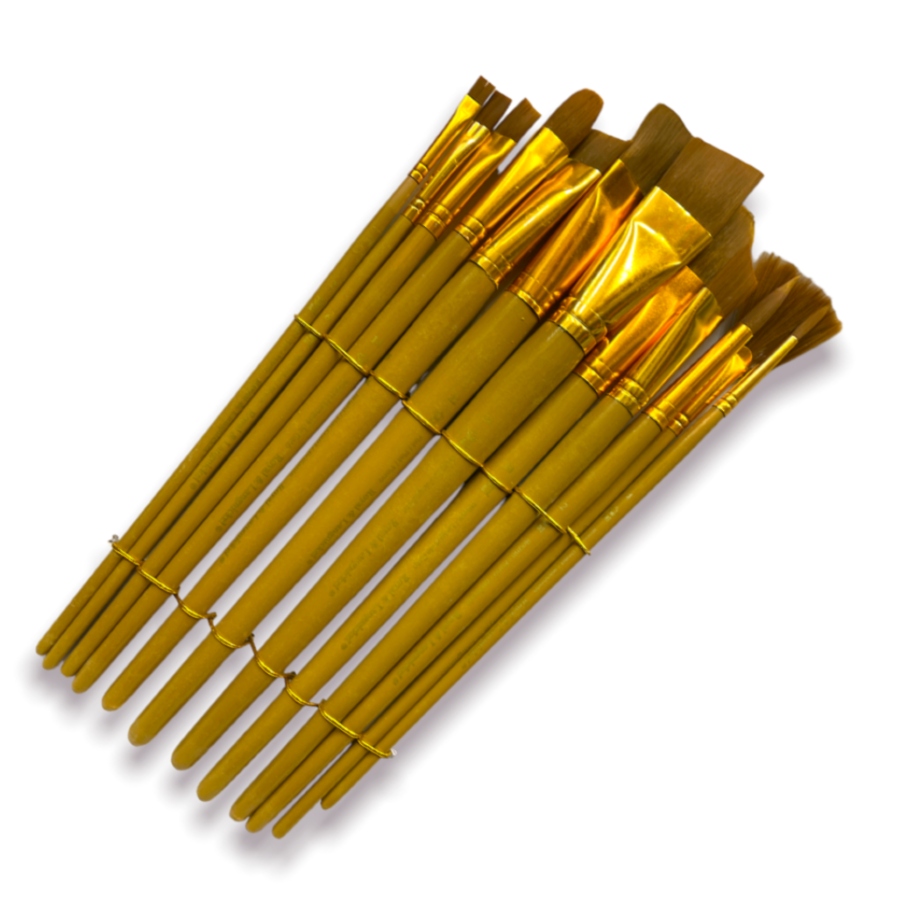 Sada 12 štětců na akryl, akvarel a temper 9304