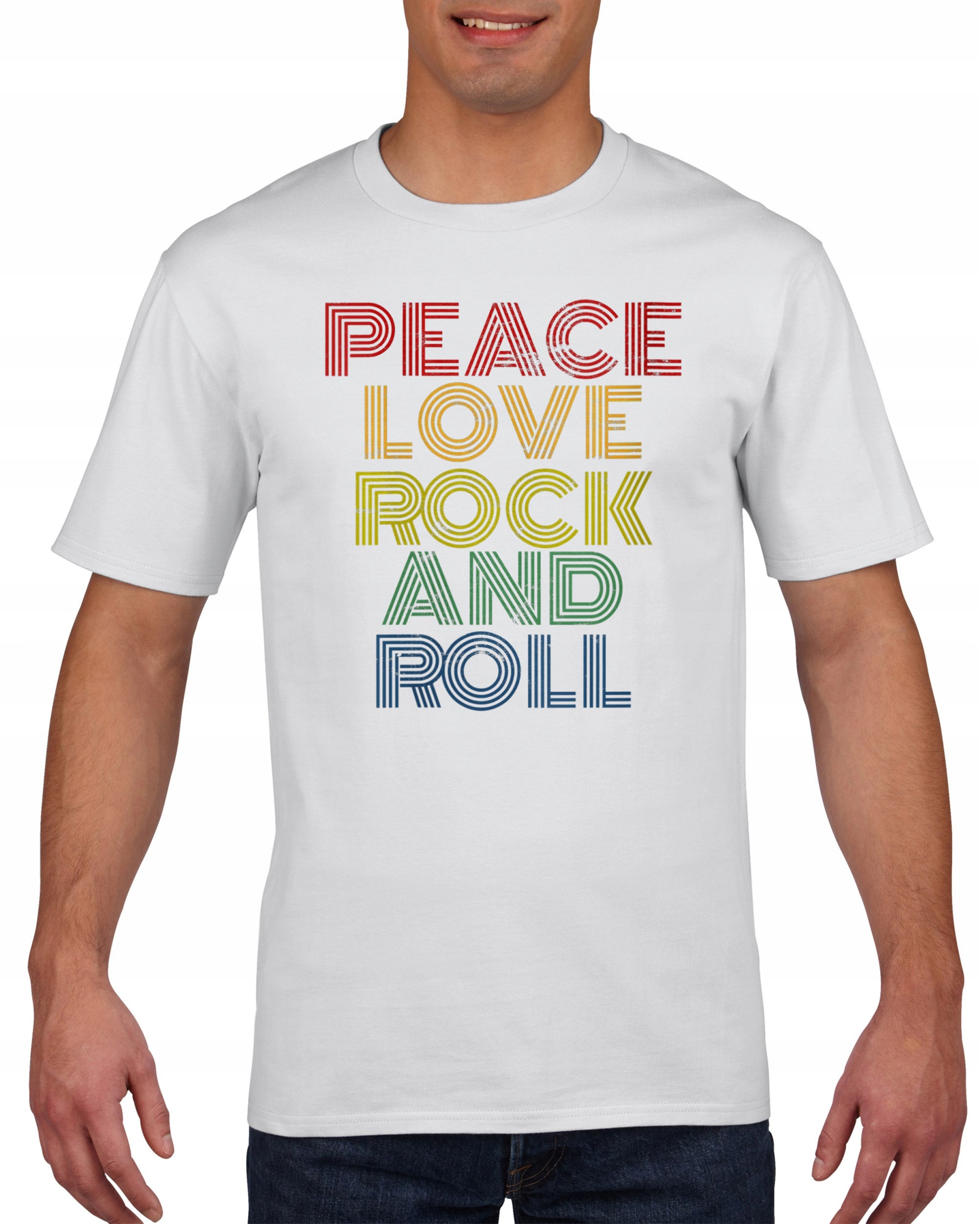 

Koszulka męska Peace Love Rock and roll M