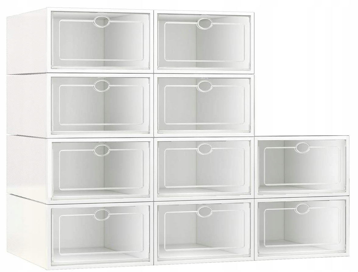 

10 x Pudełko Pojemnik Organizer Na Buty Z Klapą