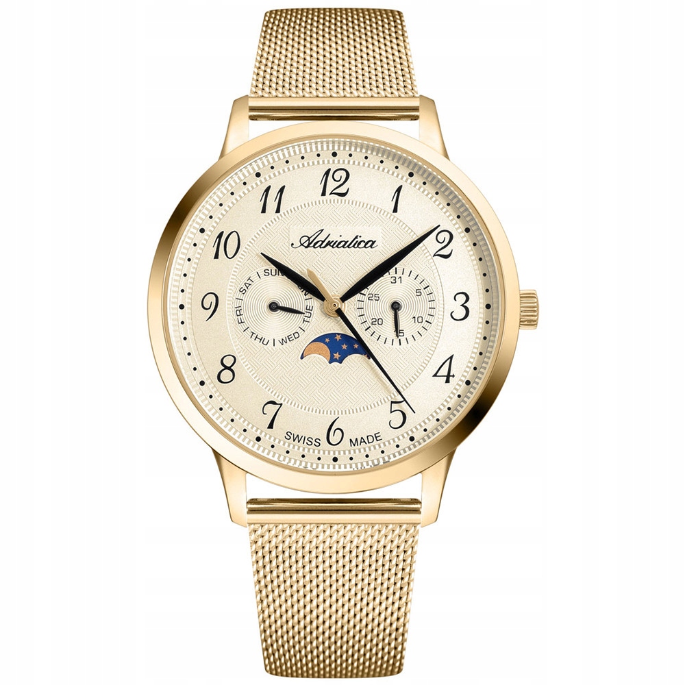 Pánské Hodinky Adriatica A1274.1121QF zlaté