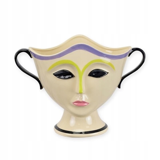 Porcelánová Váza Dekoratívna keramická Váza s motívom tváre Darček