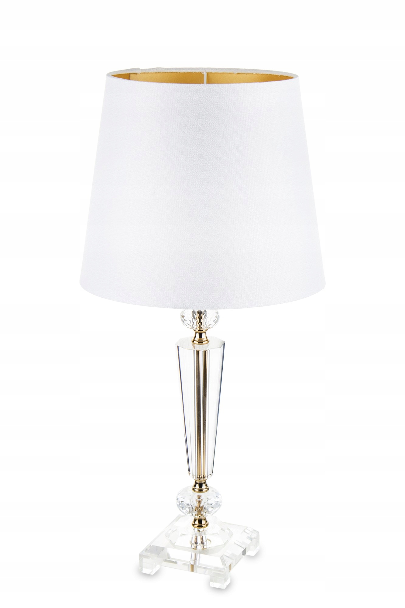 Elegantná stolová lampa s tienidlom – Zlato a krém Glamour nočná lampa Pery