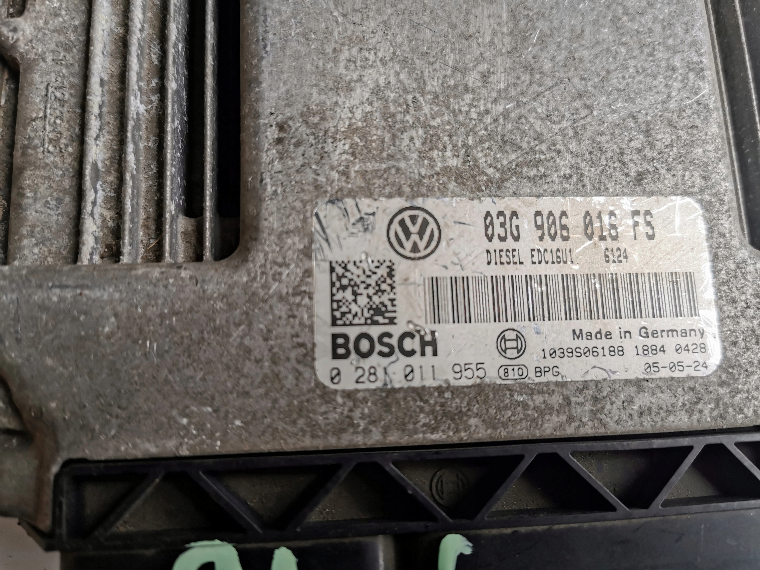 VW GOLF 1.9TDI 0281011955 03G906016FS Computer ECU