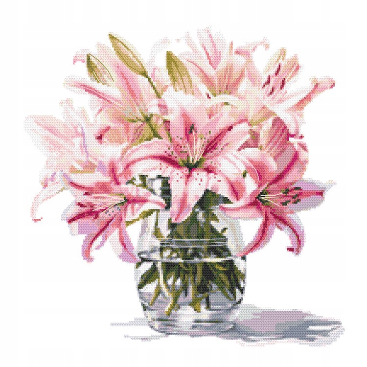 Křížková výšivka Vyšívací sada Hrdé lilie