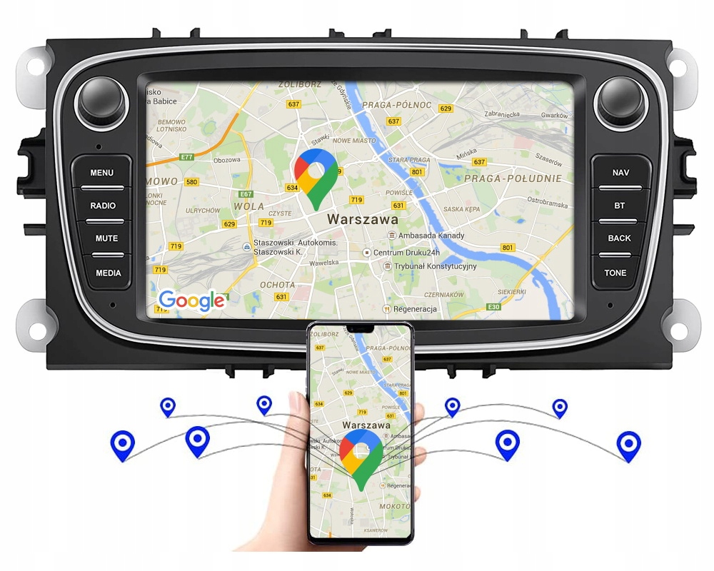 RADIO 7' ANDROID CANBUS DO FORD S-MAX 2006-2014 Pilot w zestawie nie