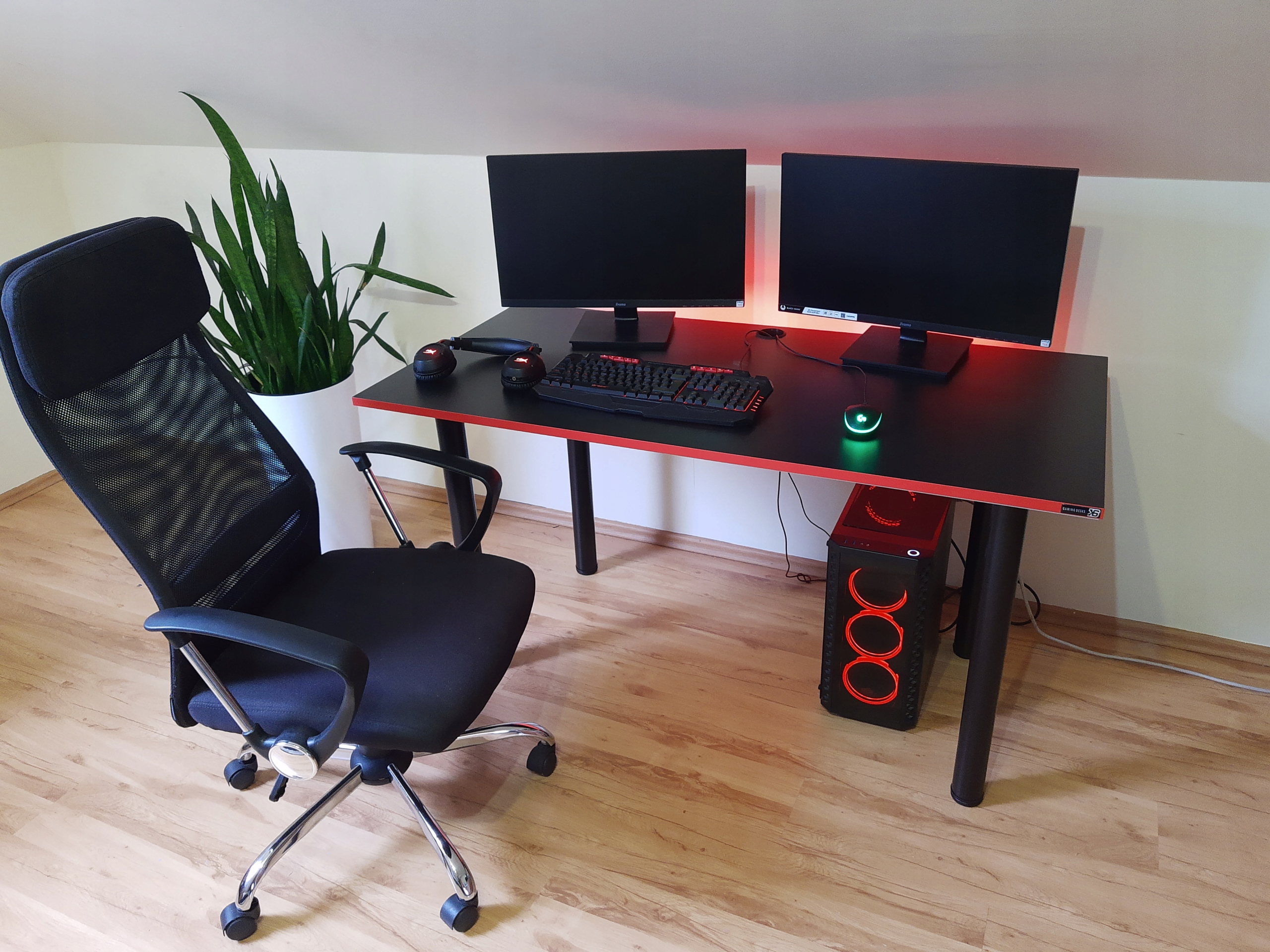 BIURKO GAMINGOWE RGB LED 100x60 Marka inna