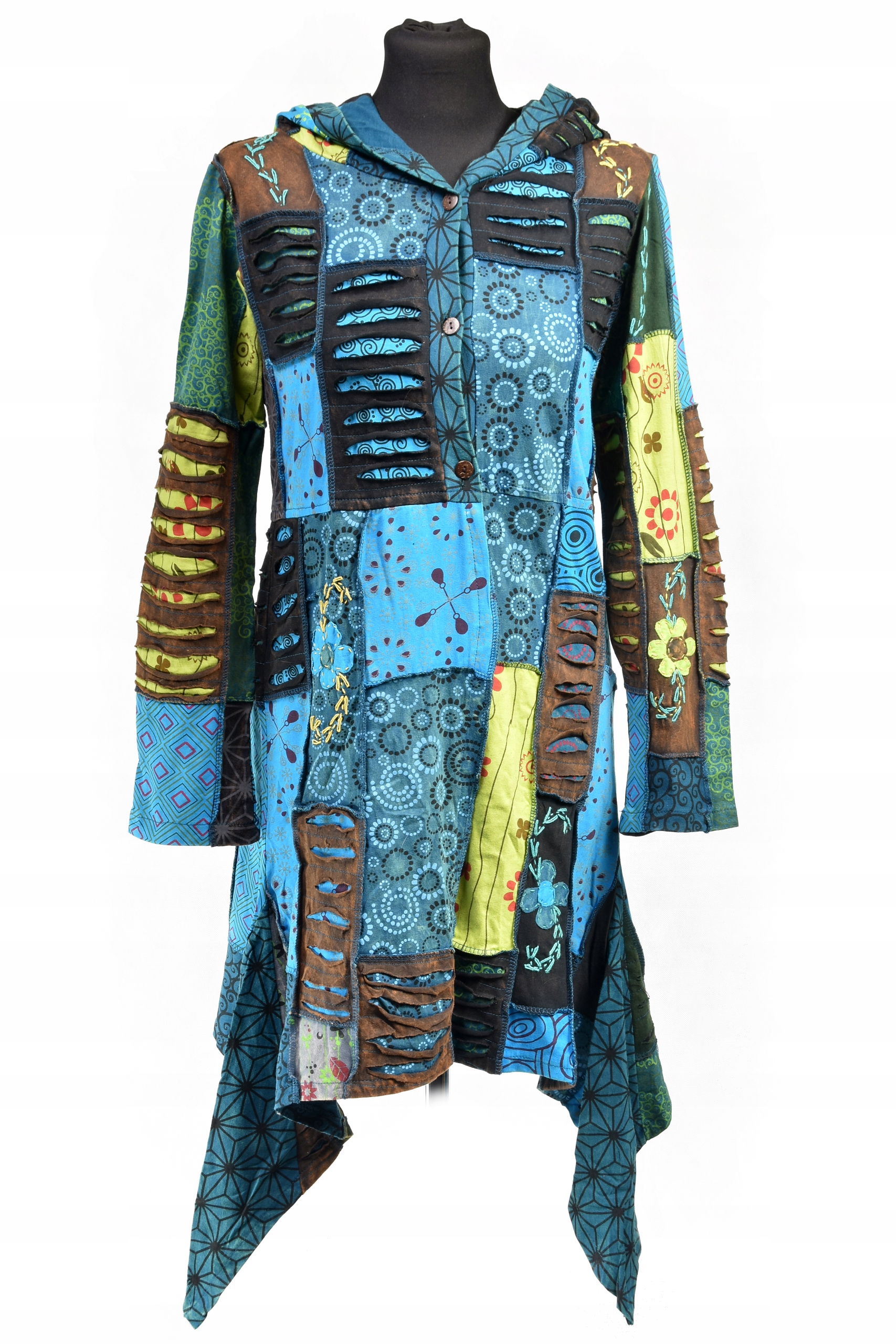 Bavlněná Tunika Umělecky vyrobená v Nepálovém stylu Hippie