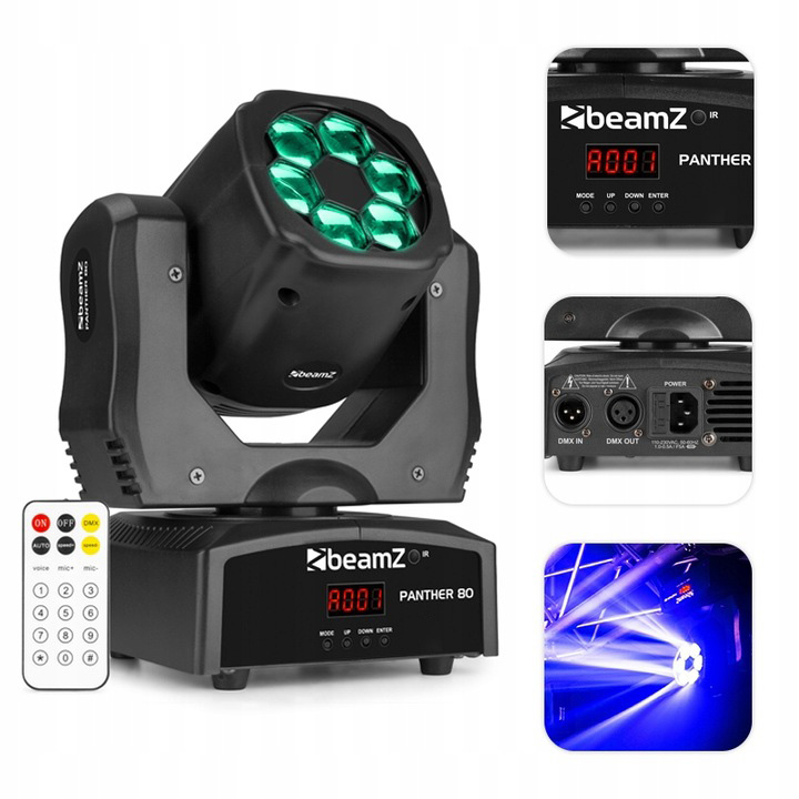 Ruchoma Głowa Led Z Obrotowymi Soczewkami Beamz