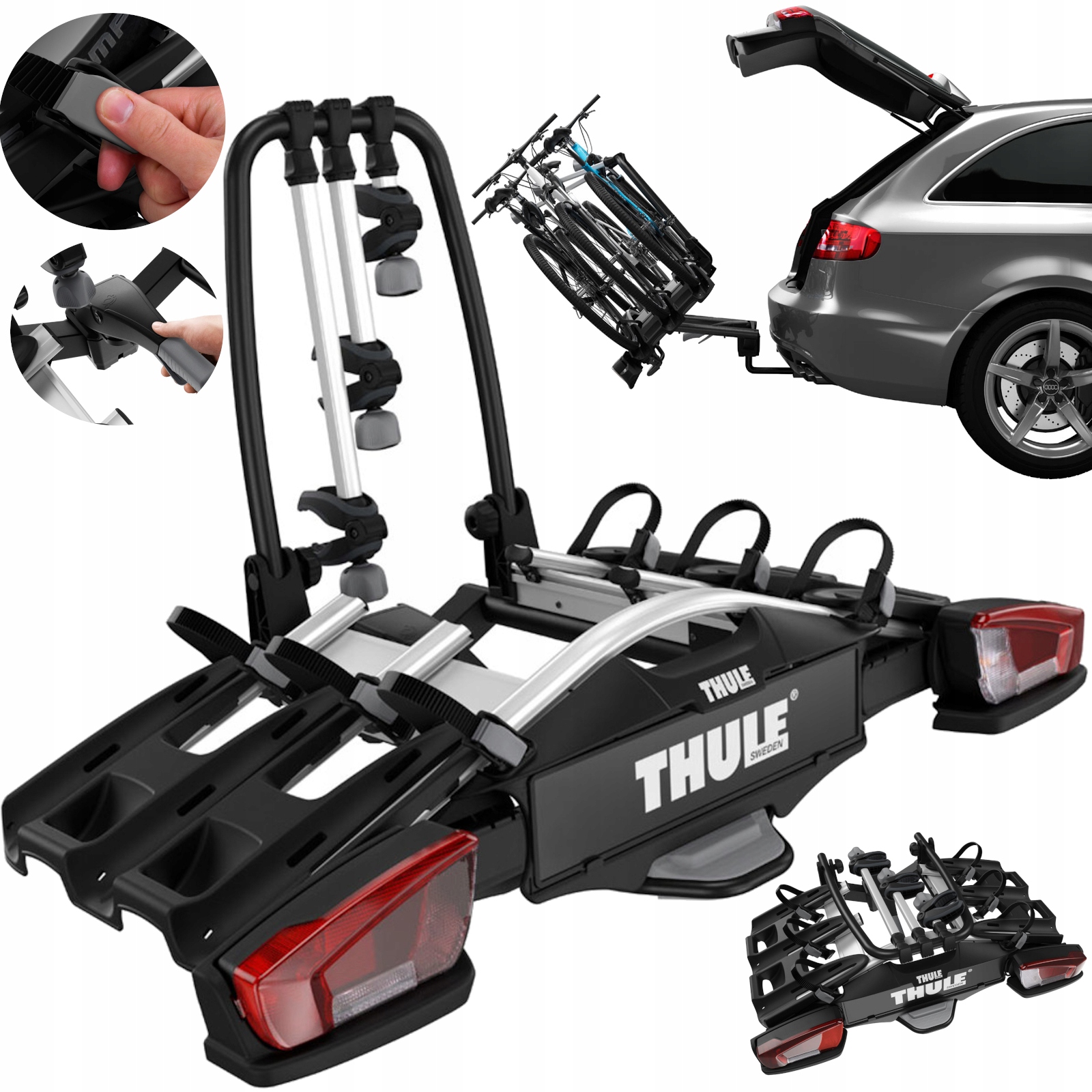 Тримач для велосипеда з гачком для 3 велосипедів Thule 926 TUV