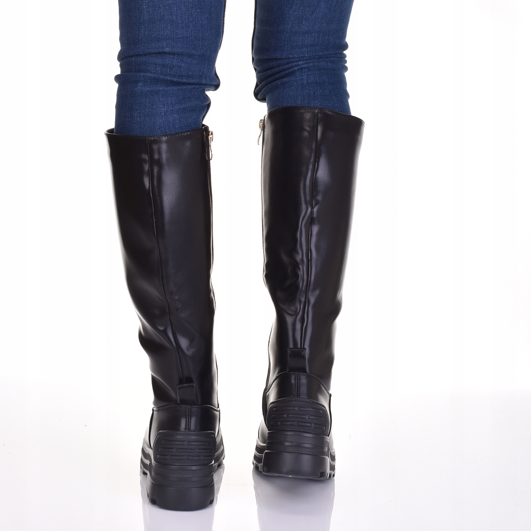 KOZAKI BUTY DAMSKIE OBUWIE DAMSKIE NA GRUBEJ PODESZWIE Oryginalne opakowanie producenta pudełko