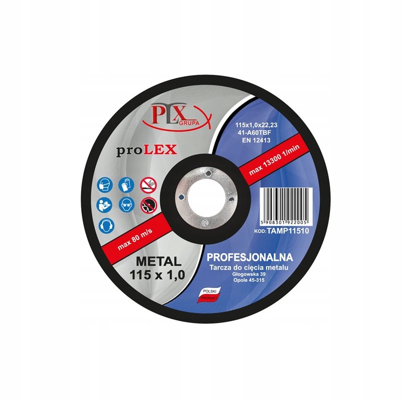 

Tarcza płaska do metalu 115x1,0 Prolex