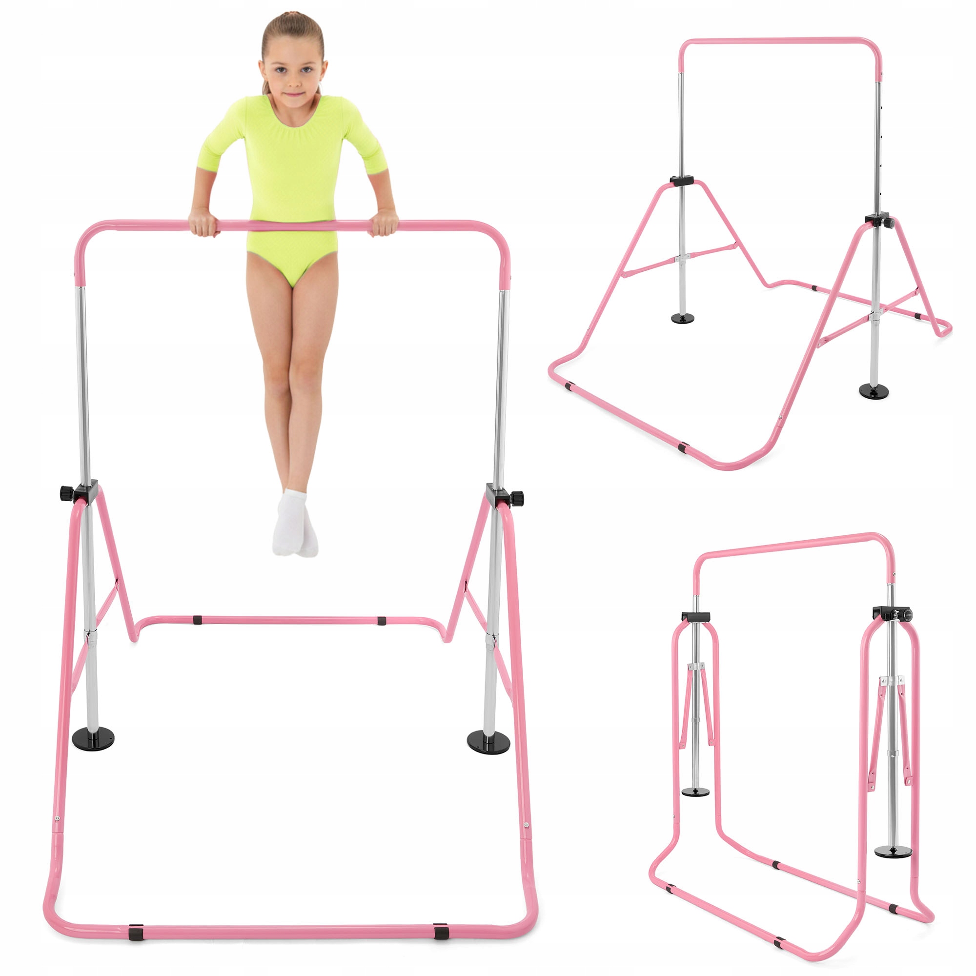 Nastavitelná hrazda pro děti – skládací HyperMotion, růžová