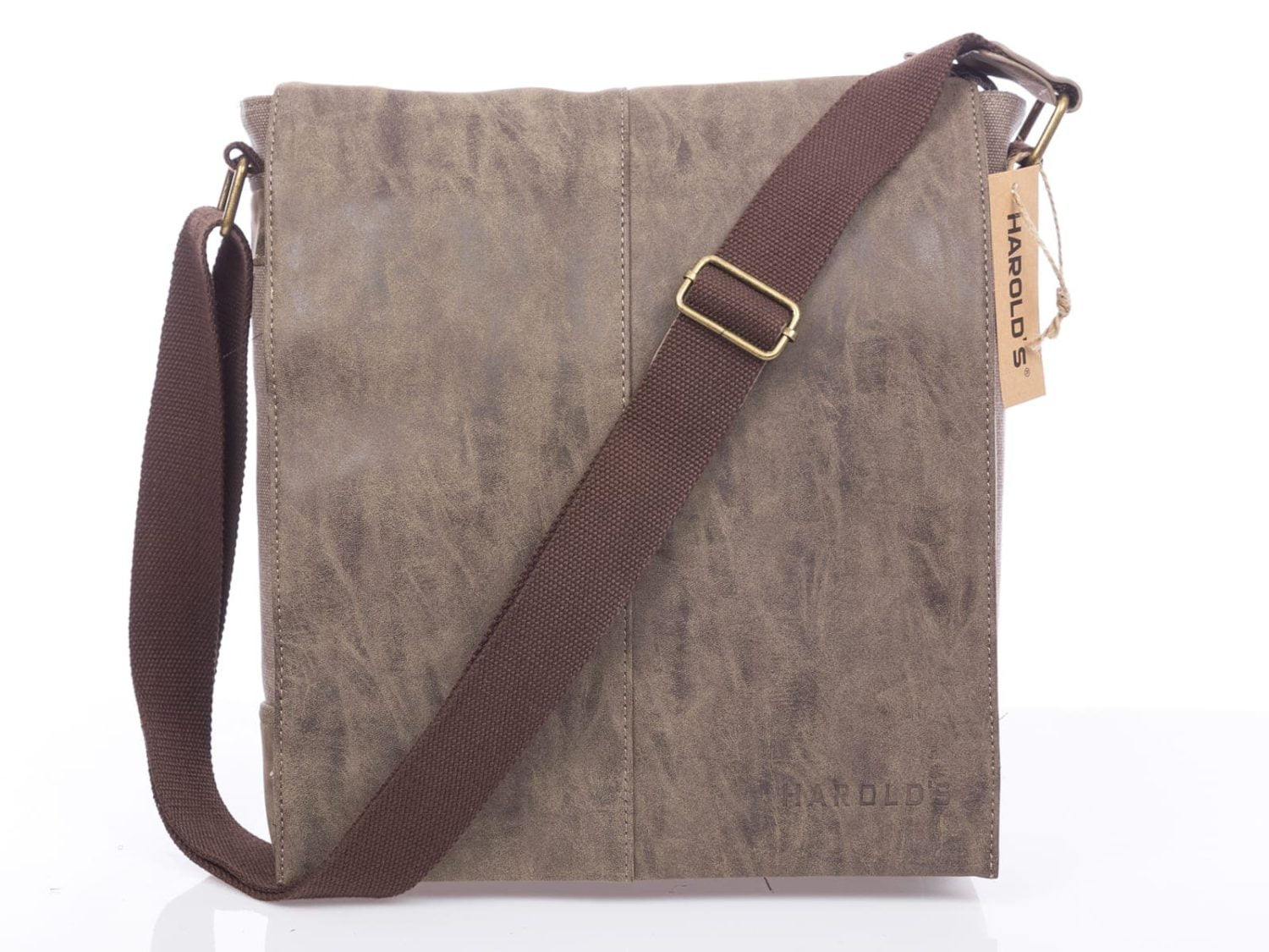 Torba męska na ramię do pracy na studia duża pionowa A4 z klapą