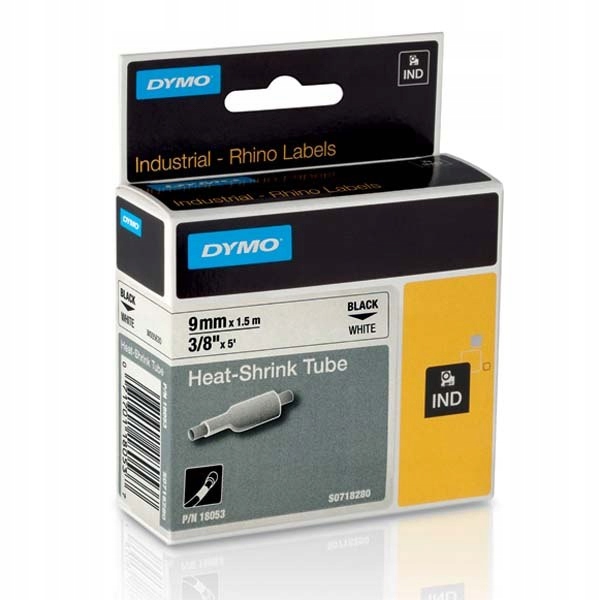 Rurka Dymo Rhino 18053 9mm 1,5m biała
