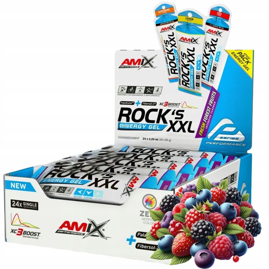 Amix Rocks Energy Gel XXL 65 ml příchuť lesní ovoce energetický gel ironmen