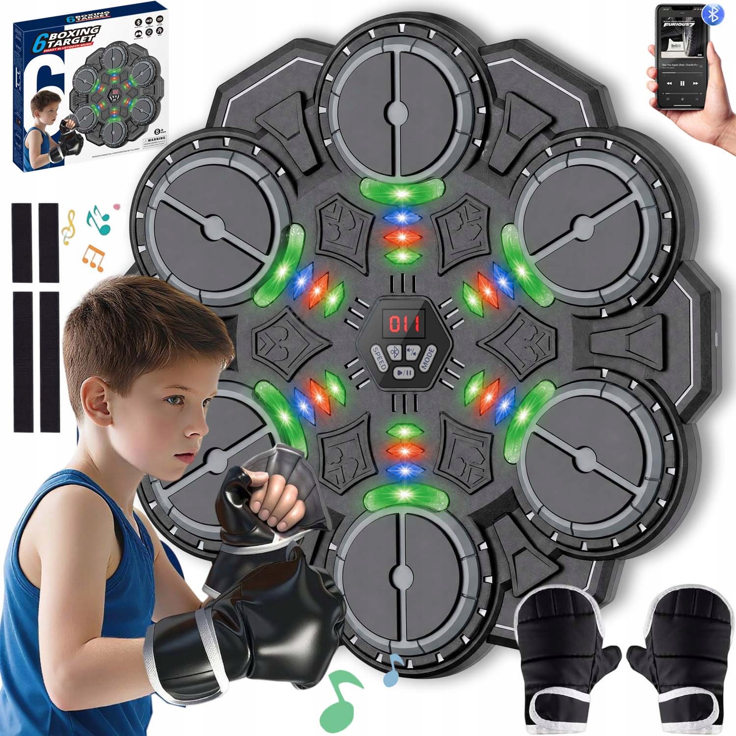 Elektrický Boxerský Štít Bluetooth Rukavice Trénink Hudební Dárek