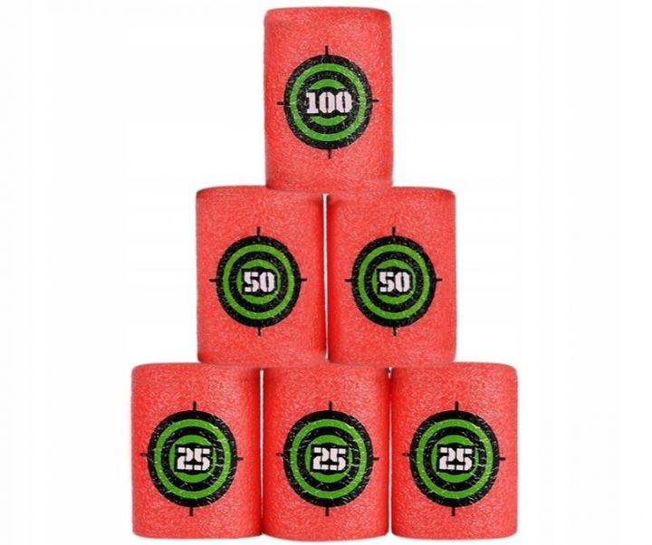 

6x Beczki Do Nerf Piankowe Cele Do Wyrzutni Zestaw
