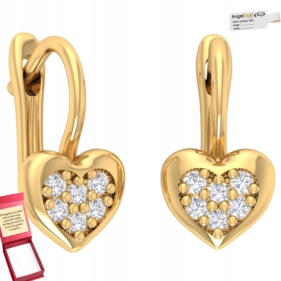 Zlaté Náušnice Srdíčka Ze Zlata Ryzosti 585 Srdce
