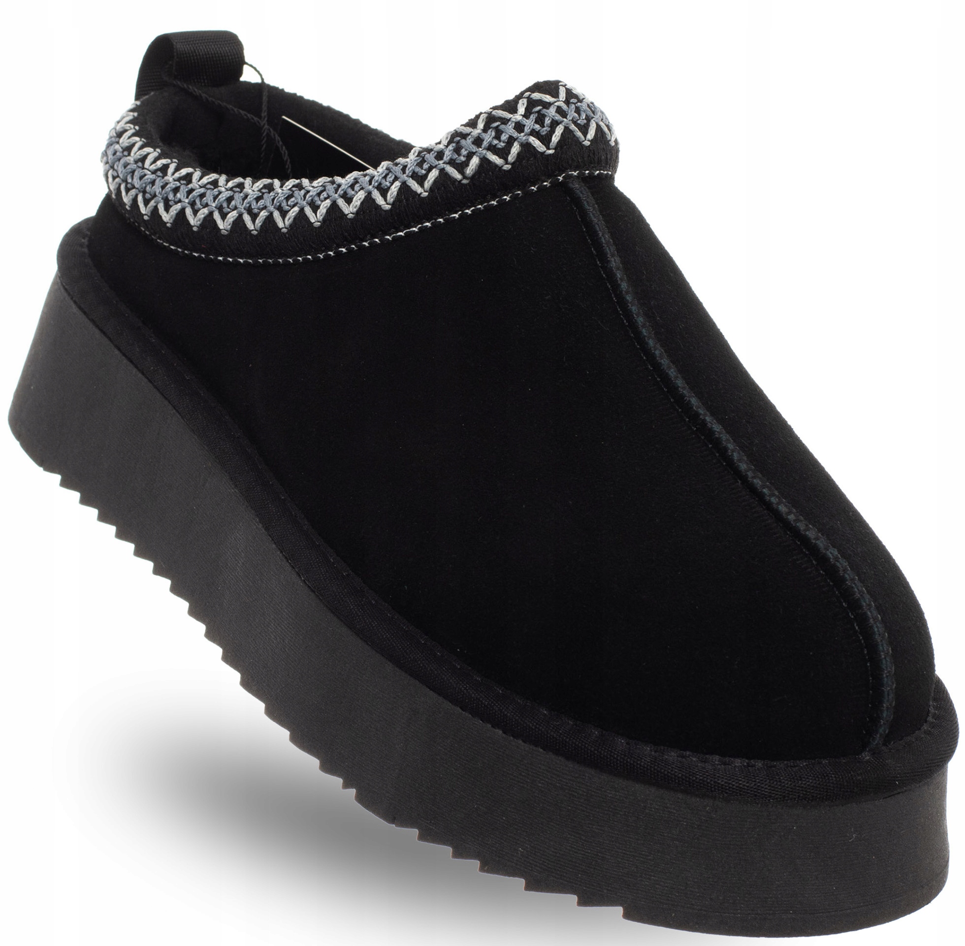 Solo Soprani Dámské pantofle na platformě, černé sněhule SSW421P22