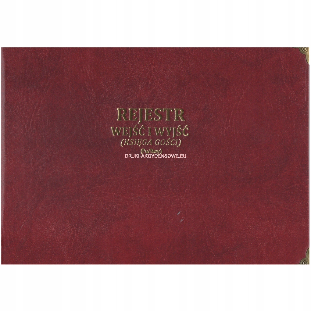 Rejestr wejść i wyjść księga gości, twarda Lux, 100 kartek, bordo