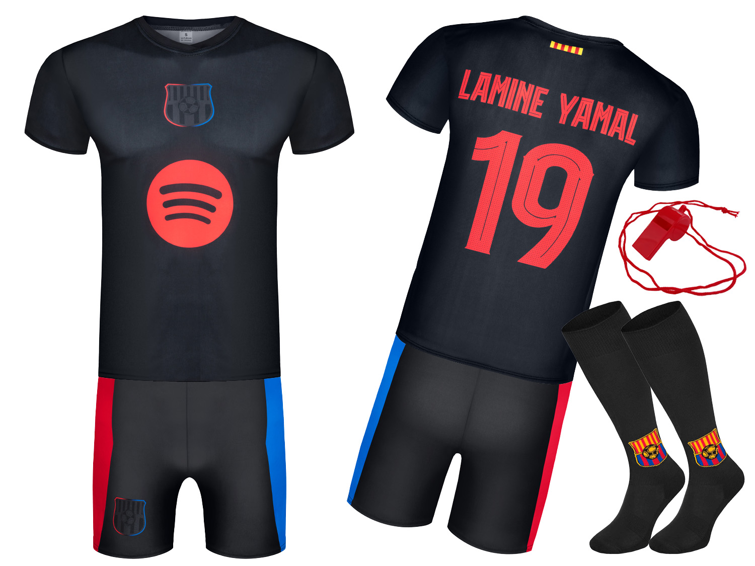 Strój Piłkarski getry Lamine Yamal 19 Barcelona L