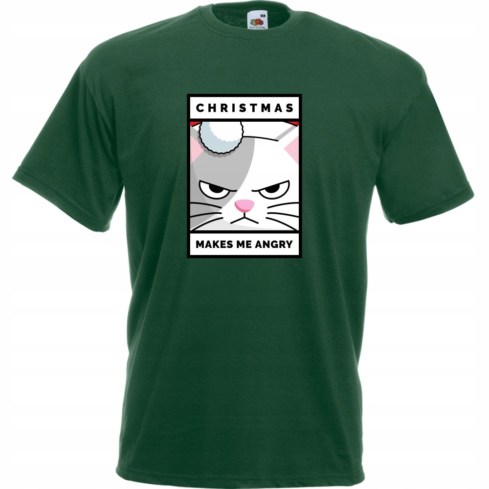 

Koszulka christmas make me mad kot S butelkowa
