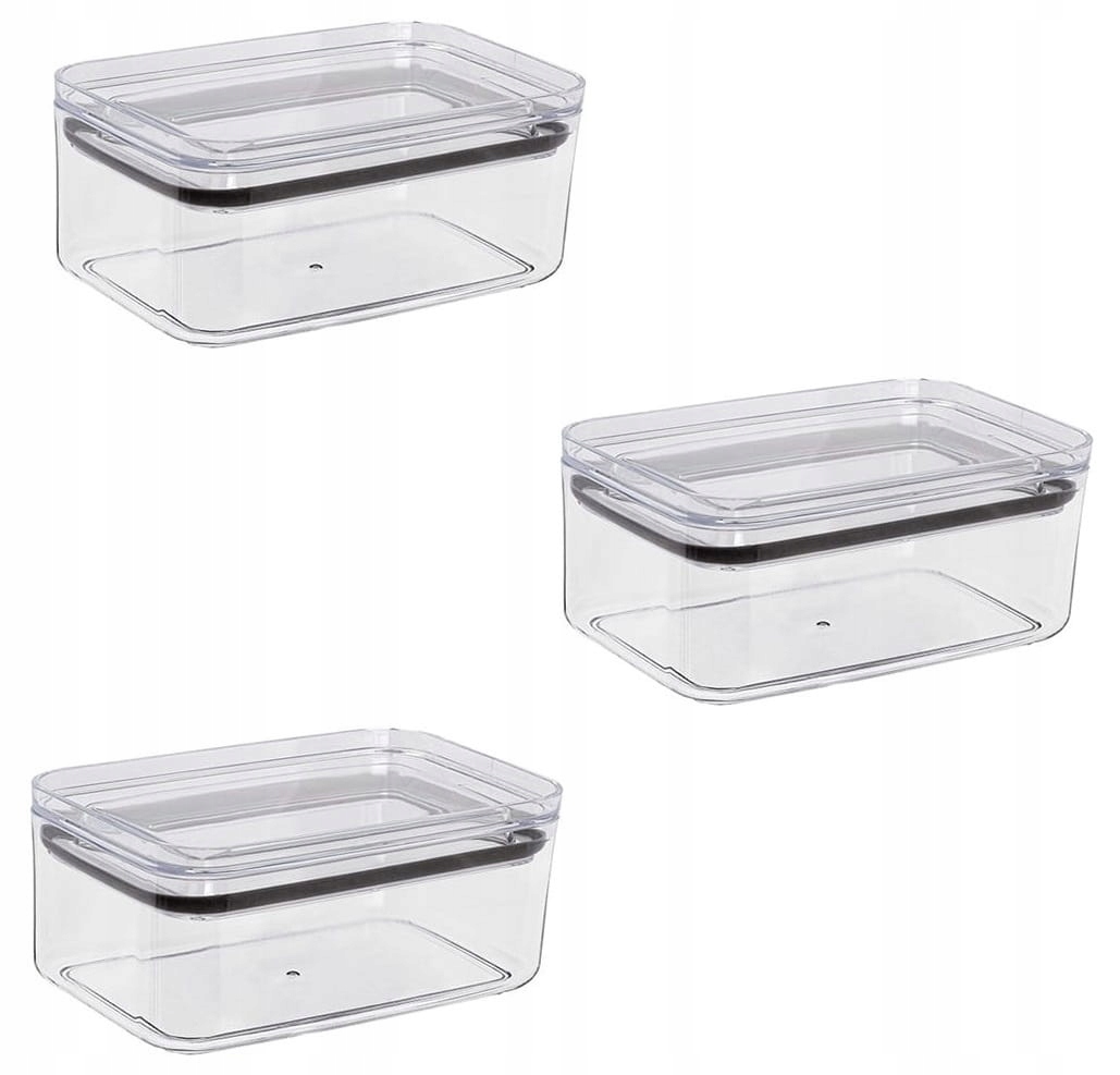 

Zestaw 3 pojemników do kuchni na sypkie Primo 0,7L