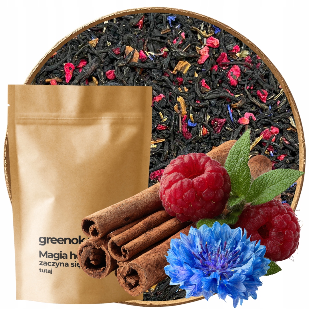 Čaj černý Malina Skořice Vánoční 500 g hřejivý, kořeněný