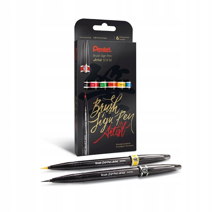 Přesný kaligrafický štěteček SESF30 6 barev